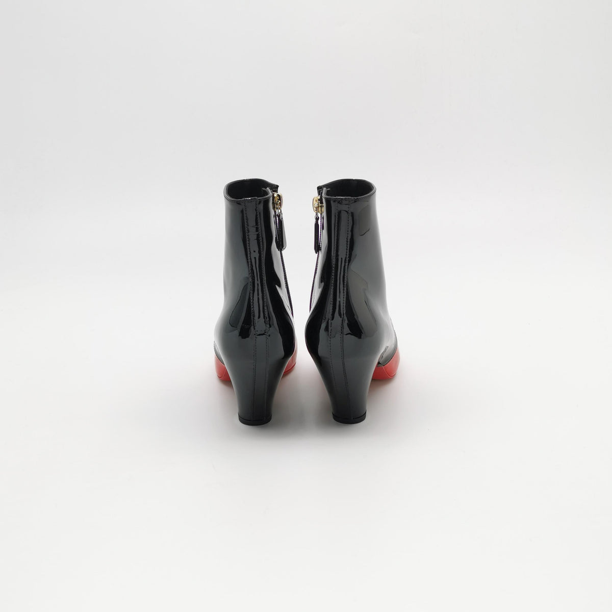 Chanel Interlocking CC Logo Patent Leather Boots-35
