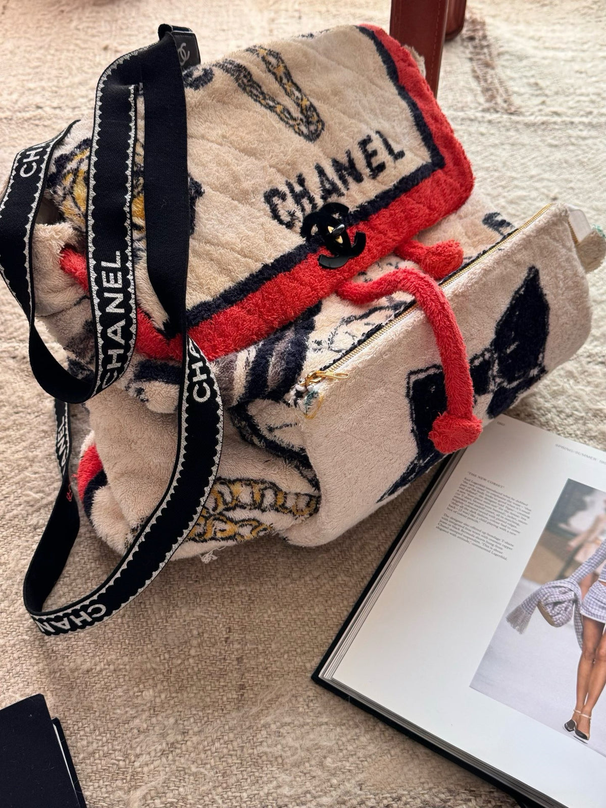 Chanel Terry Cloth Towel Backpack 1994