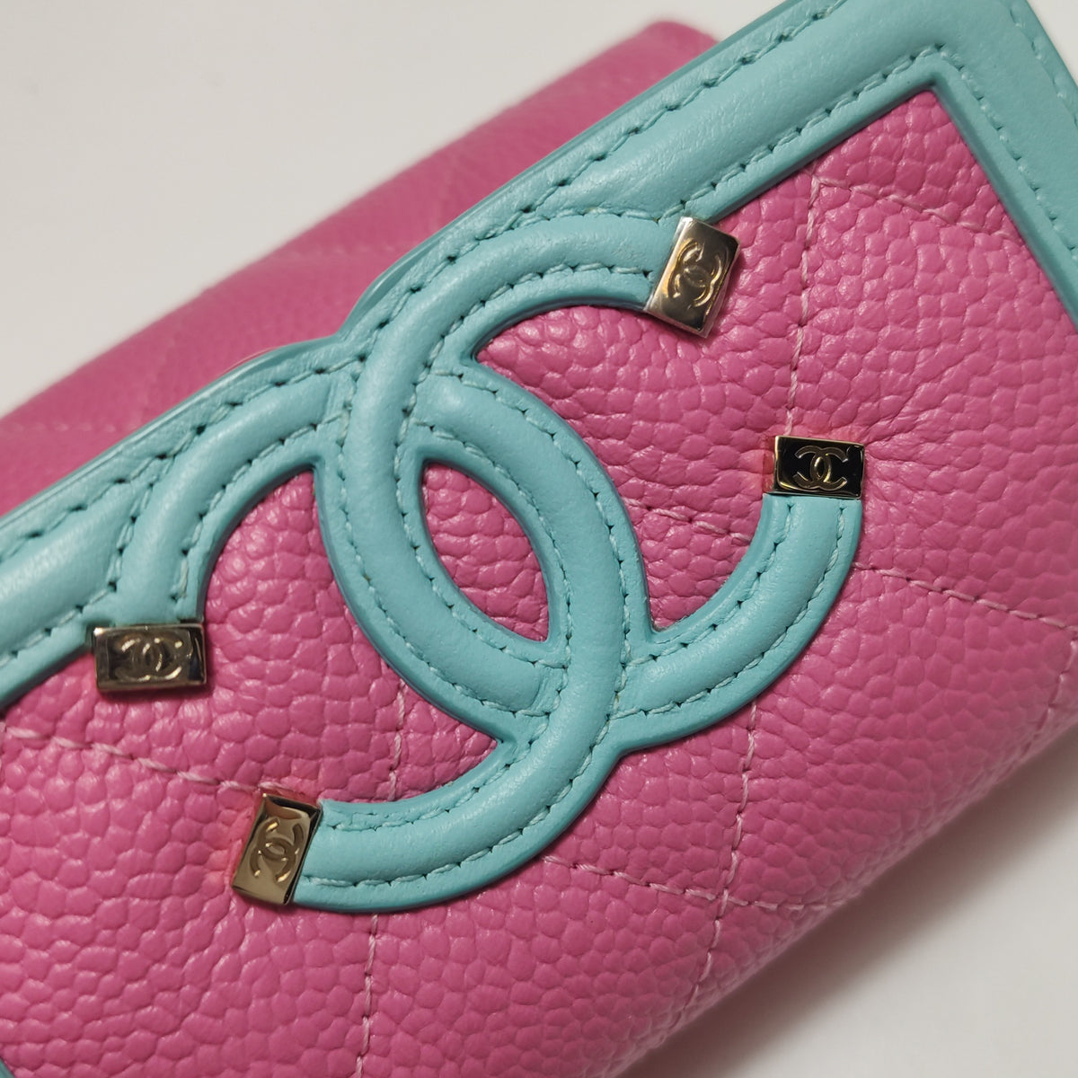 Chanel Filigree Flap Card Holder