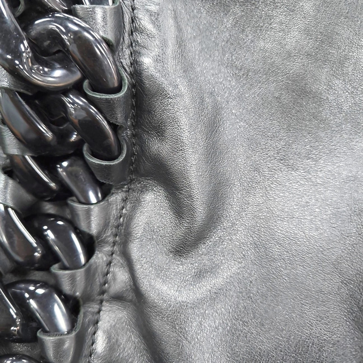 Chanel Chanel Black Leather Modern Chain East/West Tote