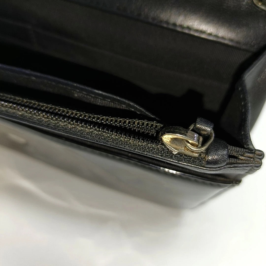 Chanel Patent Leather CC Patent Wallet On Chain