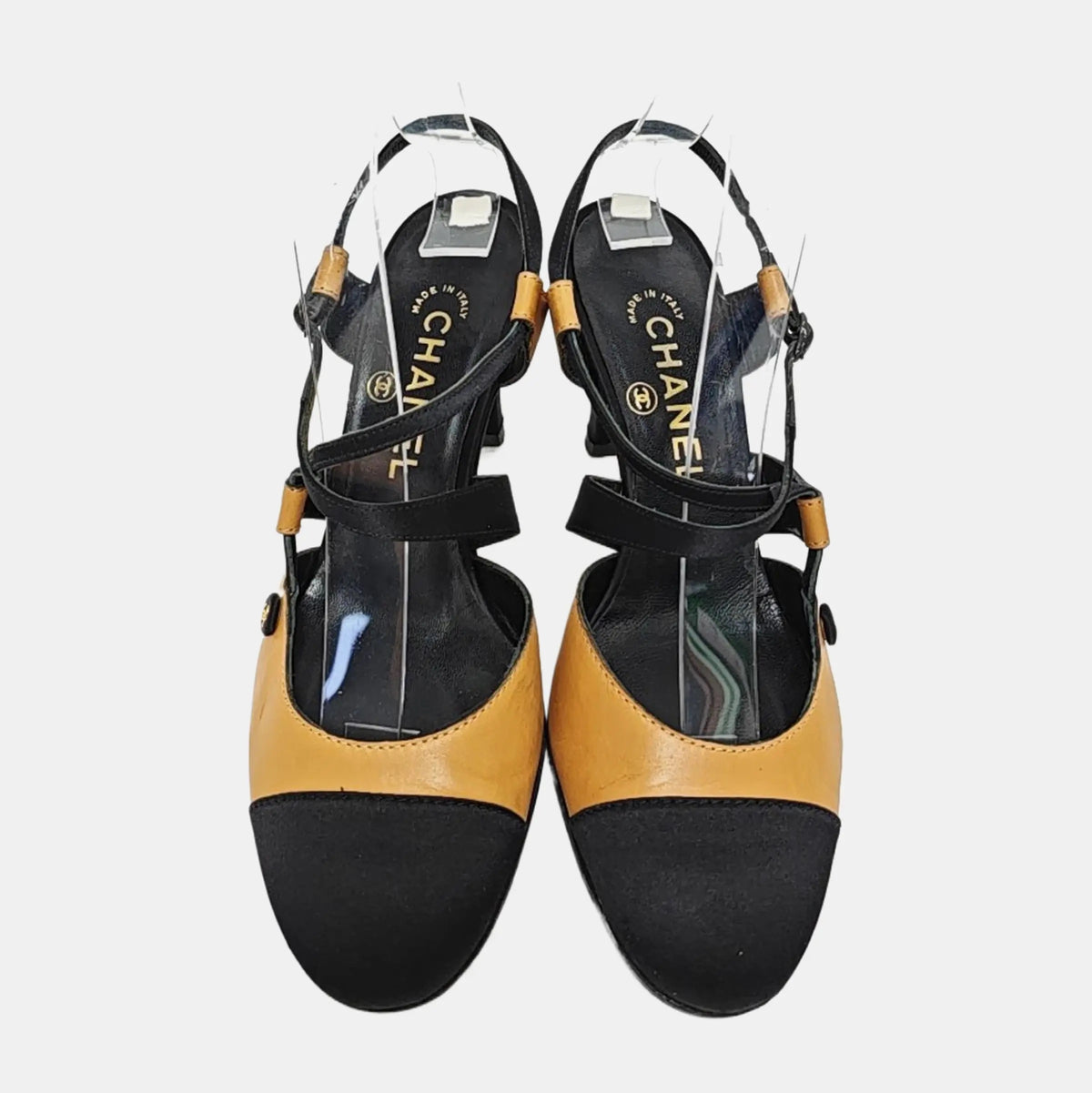 Chanel 90's two tone strap Pumps-37