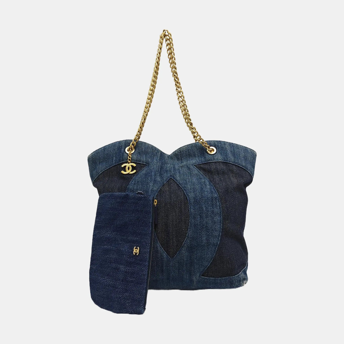 Chanel Denim Two Tone Large Shopping Bag