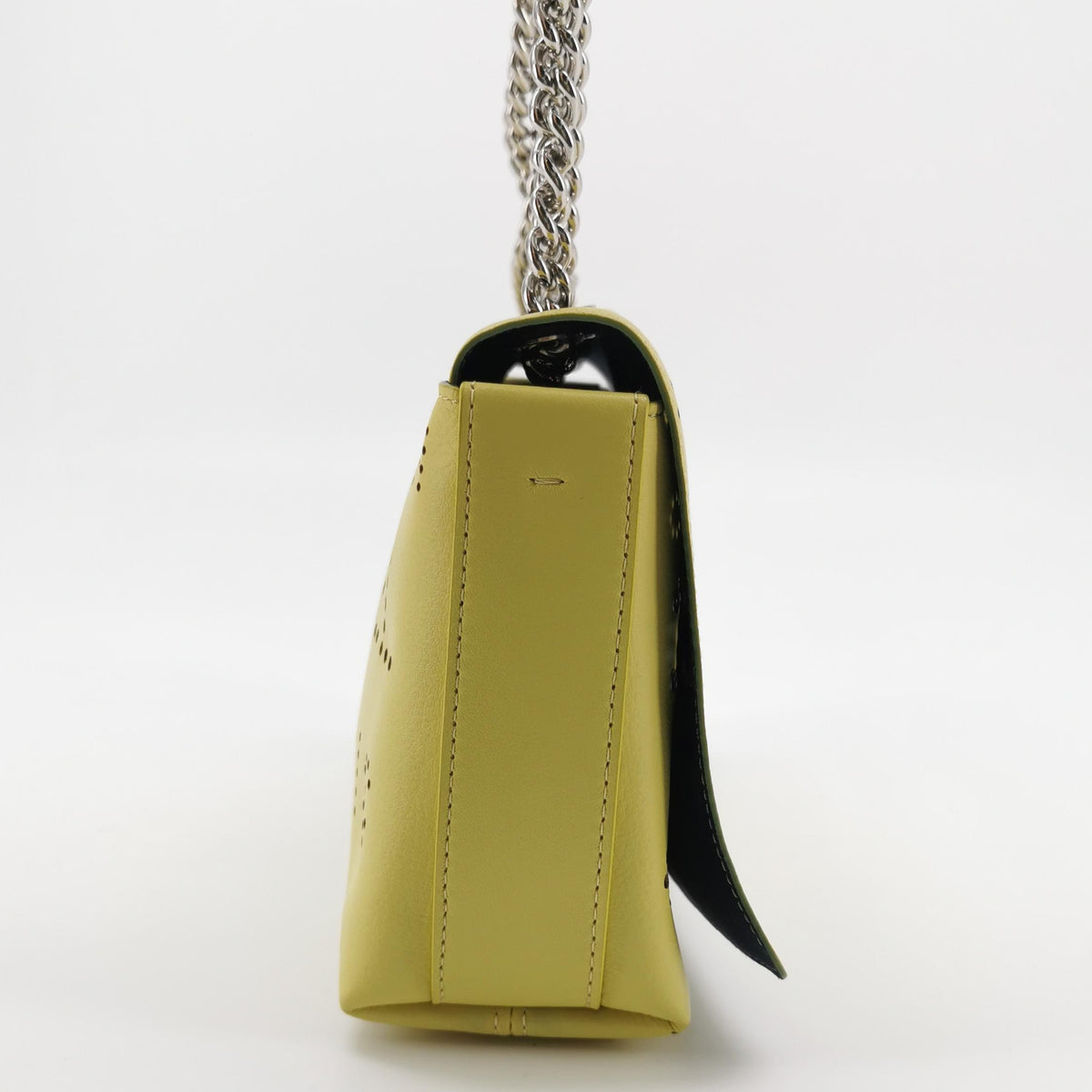 Chanel 2019 Perforated Calfskin Logo Eyelet Flap Crossbody Bag
