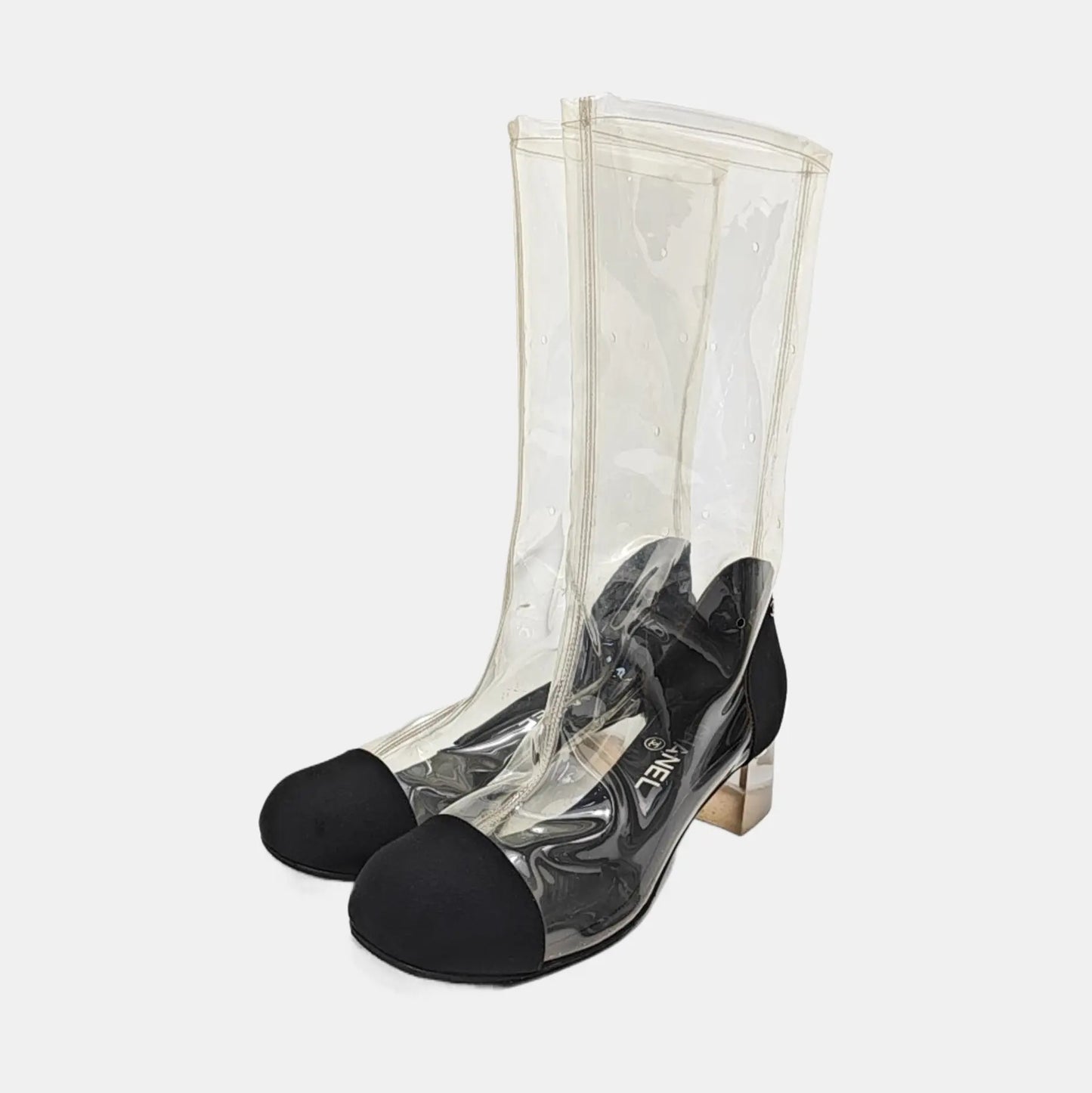 Chanel Transparent Boots-38.5