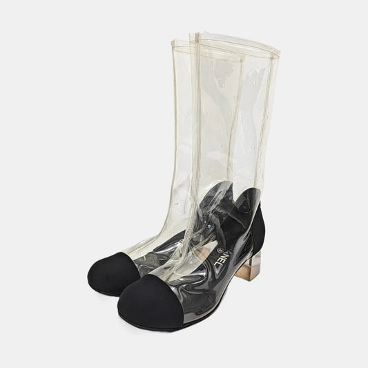 Chanel Transparent Boots-38.5
