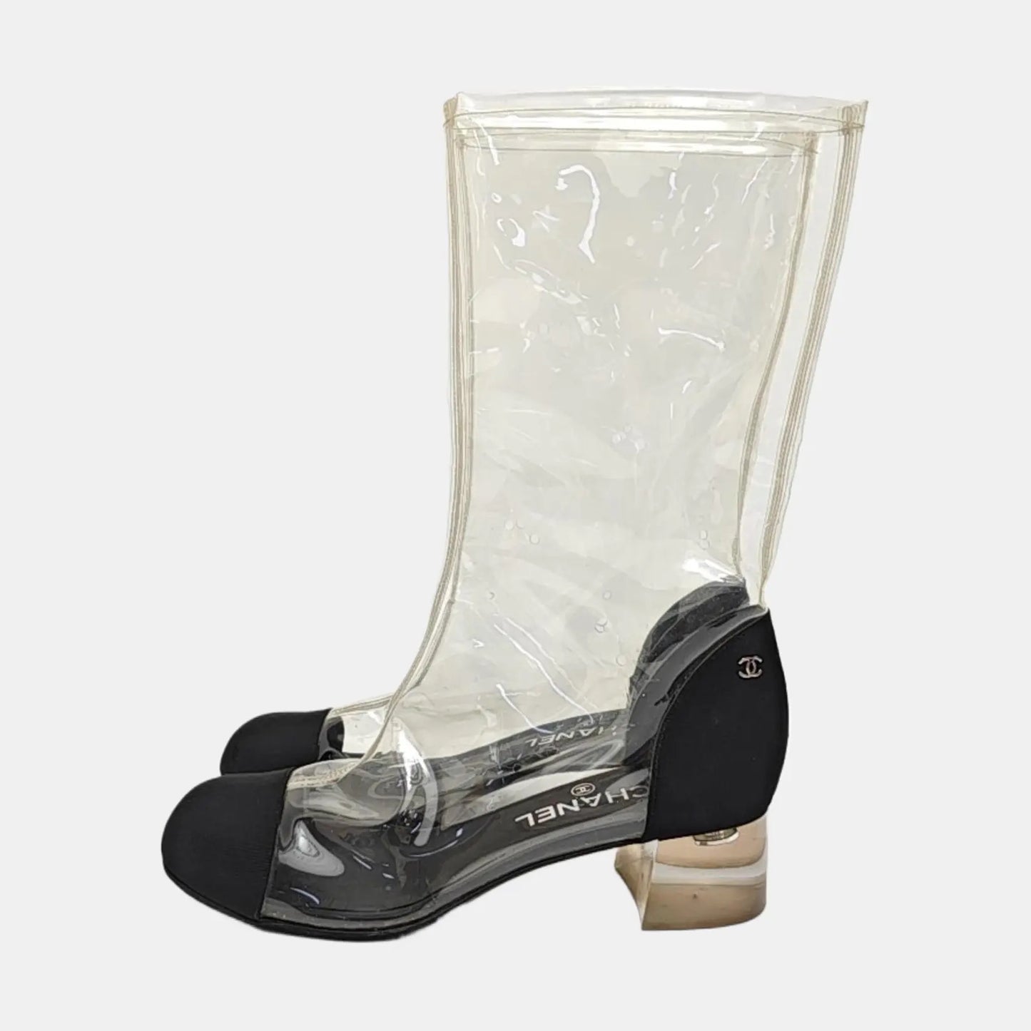 Chanel Transparent Boots-38.5