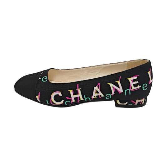 Chanel CC COCO Mark Print Ballet Flat-36.5