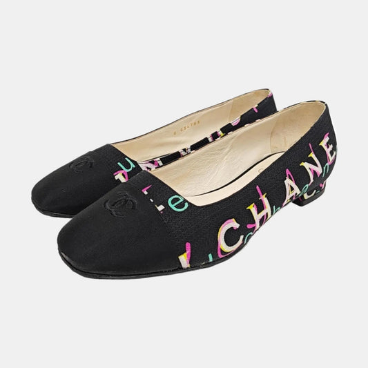 Chanel CC COCO Mark Print Ballet Flat-36.5