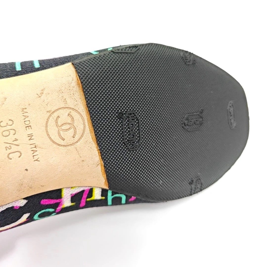 Chanel CC COCO Mark Print Ballet Flat-36.5