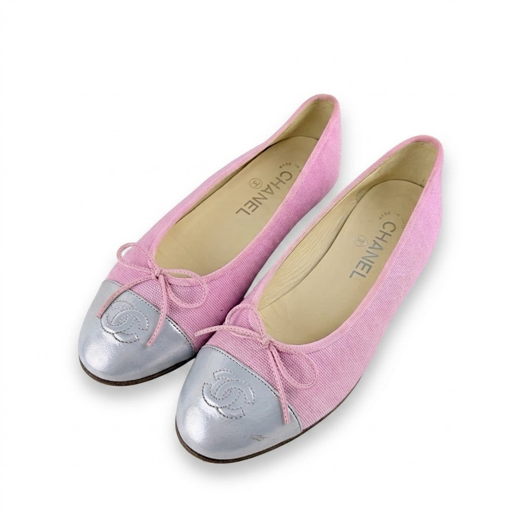 Chanel Leather Ballet Flats-37.5