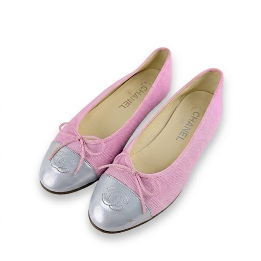 Chanel Leather Ballet Flats-37.5