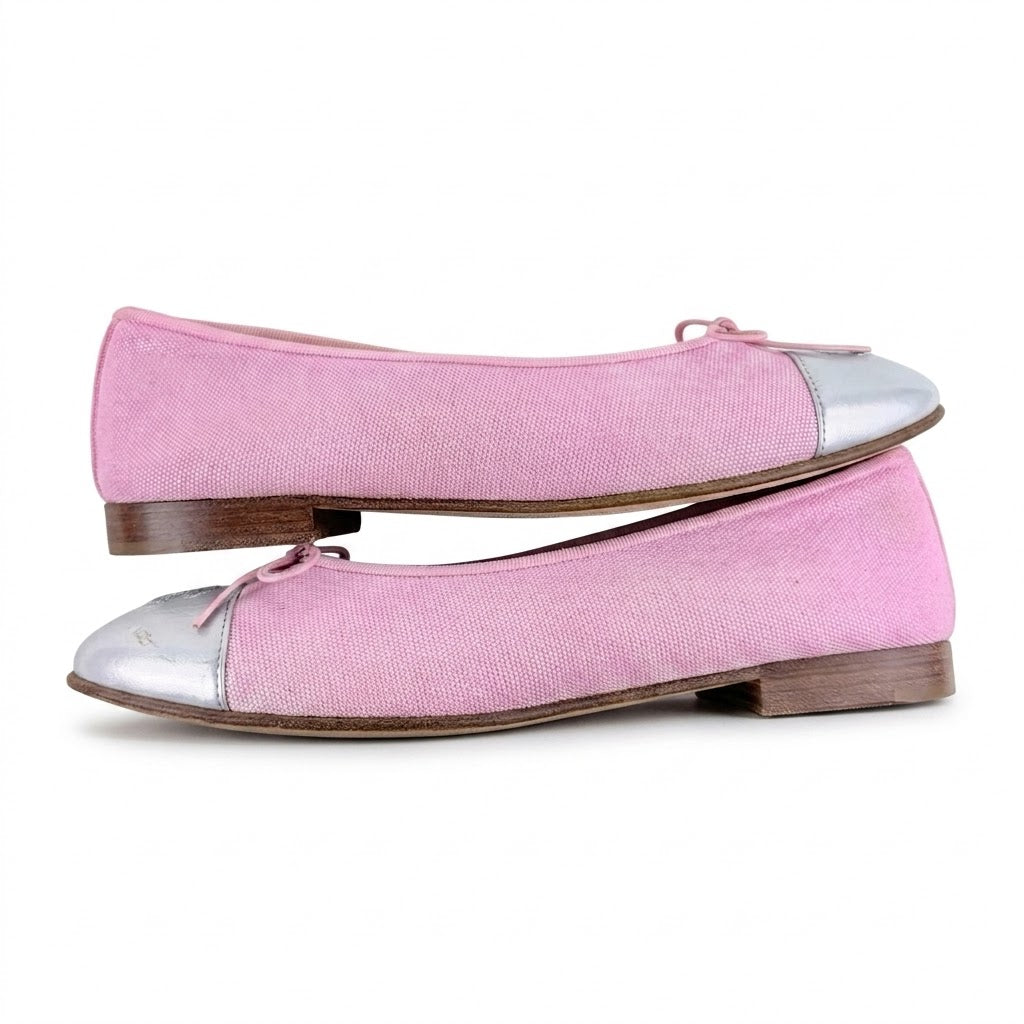 Chanel Leather Ballet Flats-37.5