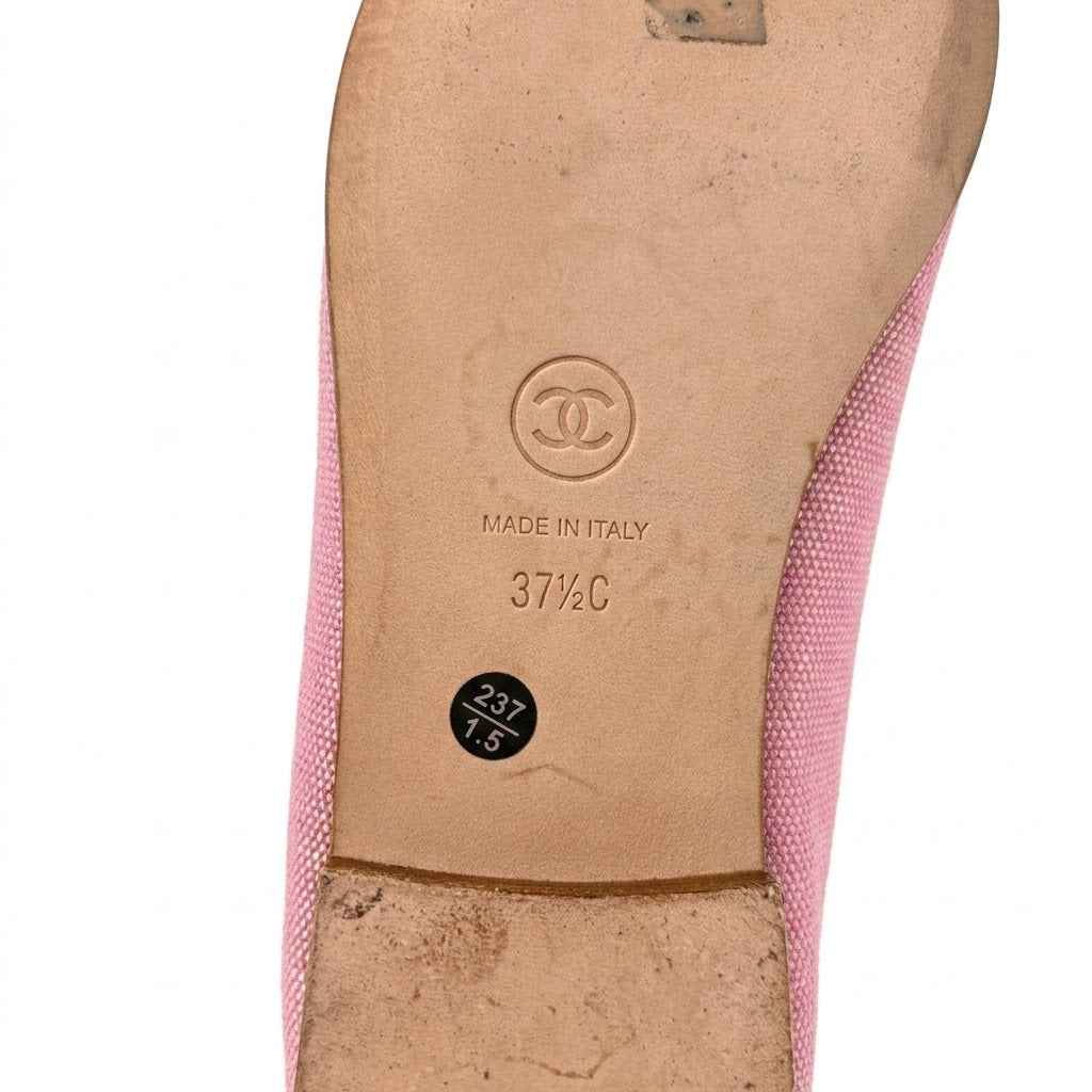 Chanel Leather Ballet Flats-37.5