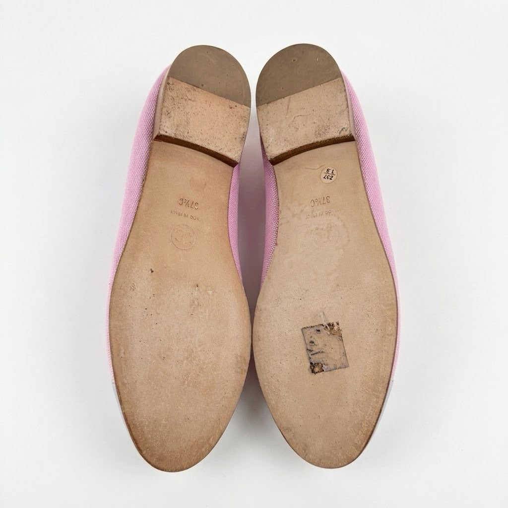 Chanel Leather Ballet Flats-37.5
