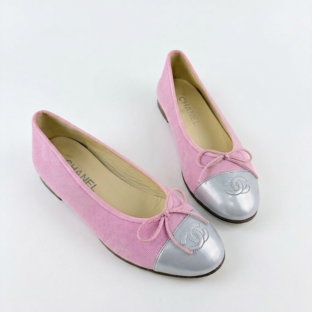 Chanel Leather Ballet Flats-37.5