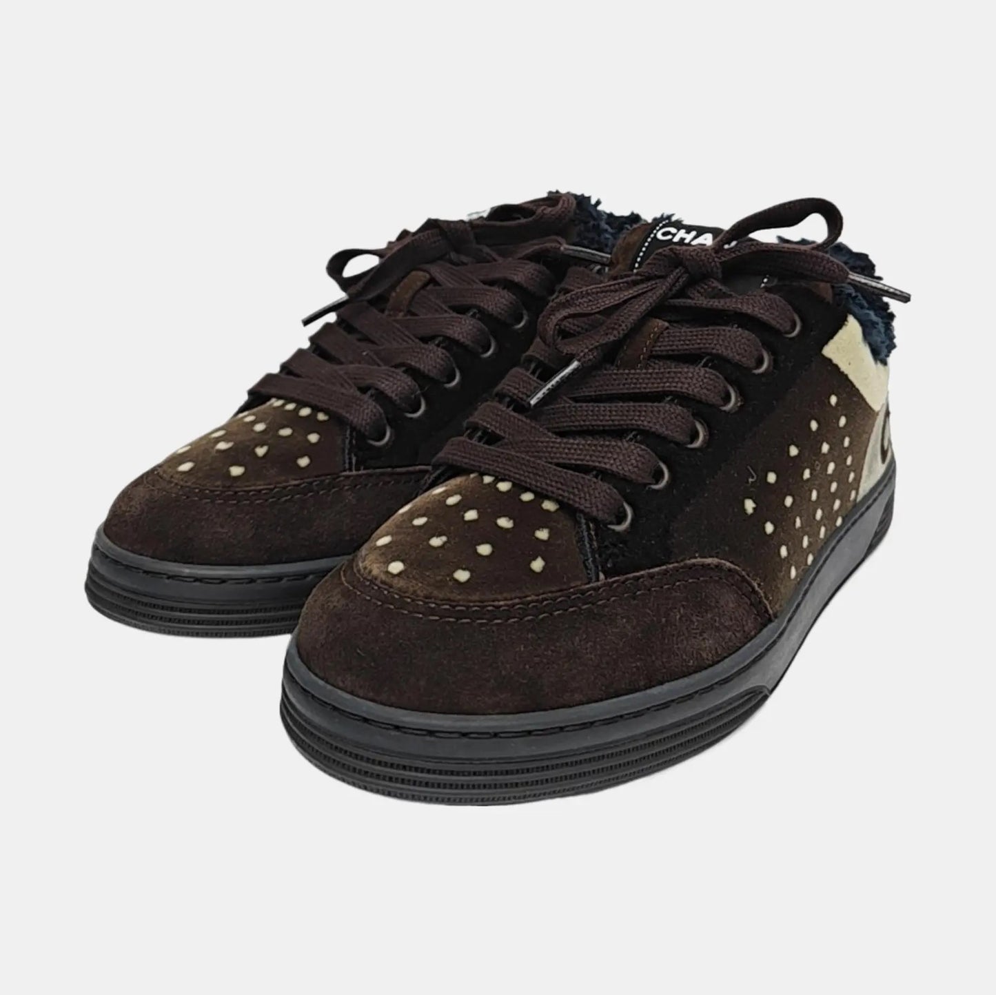 Chanel Velvet Trainers-35.5