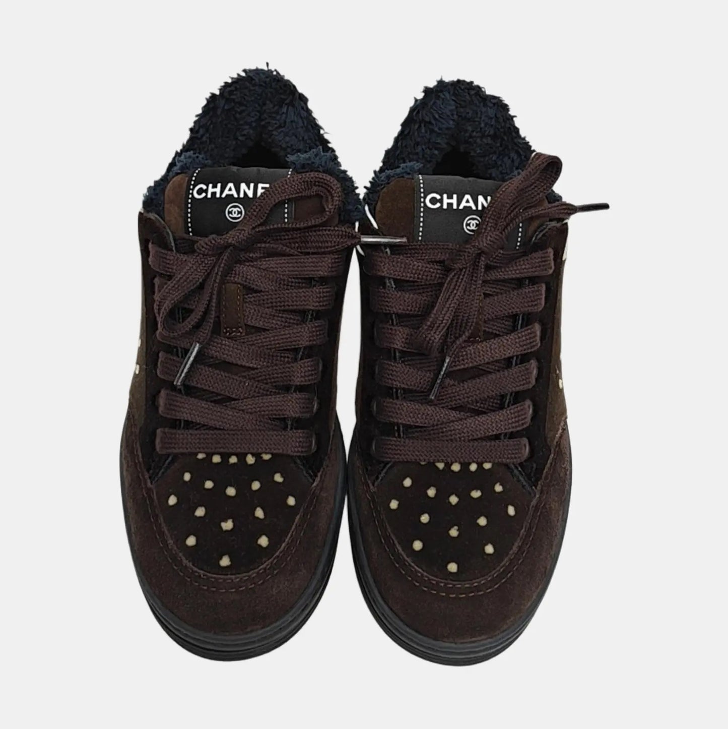 Chanel Velvet Trainers-35.5
