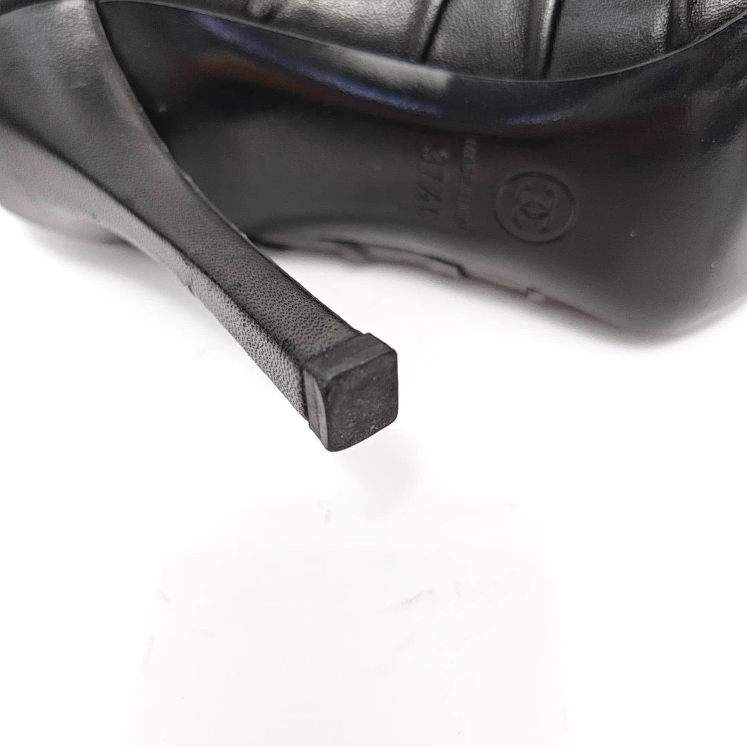 Chanel Leather Boots-37.5