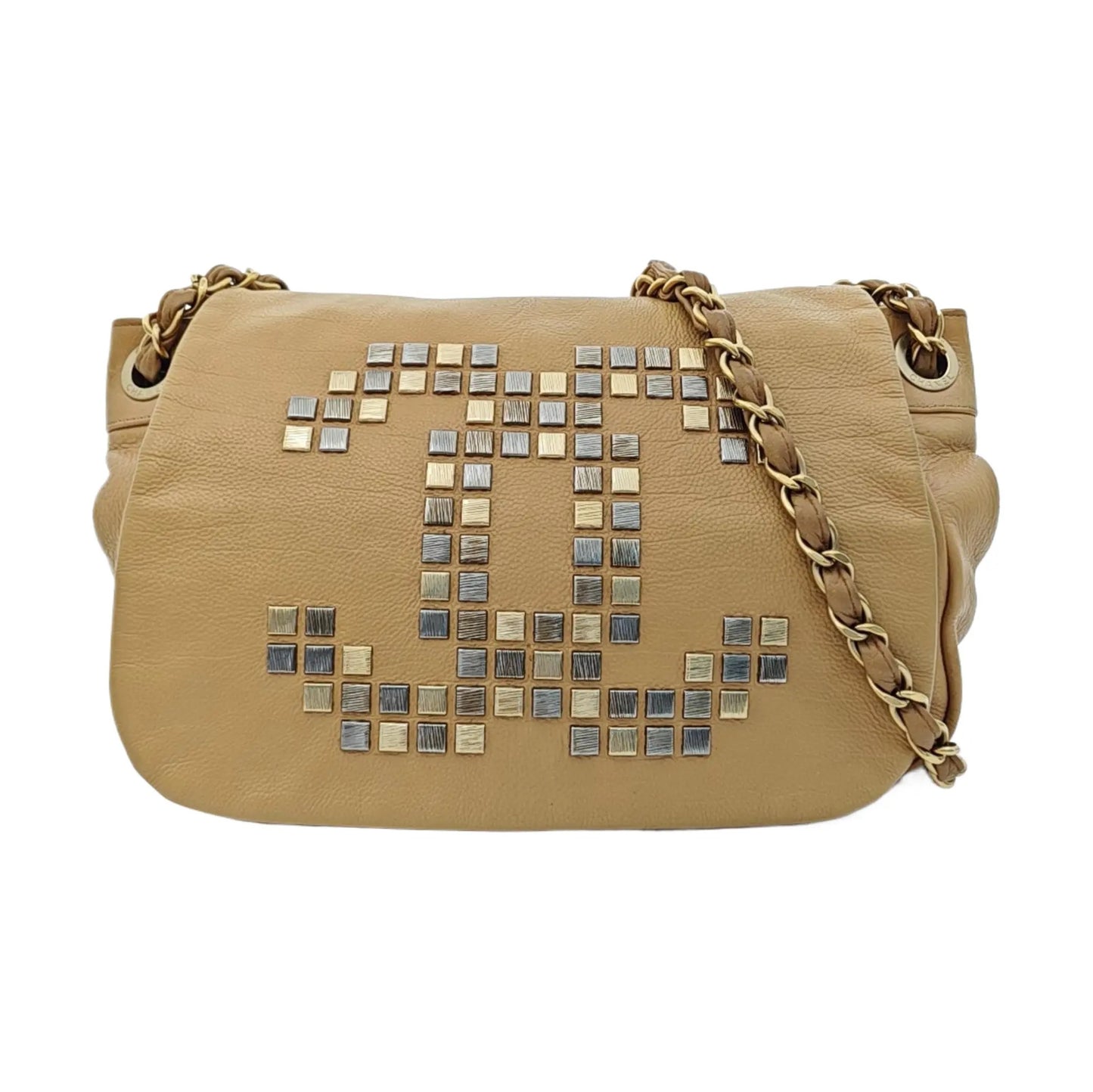 Chanel Beige Leather Shoulder Bag
