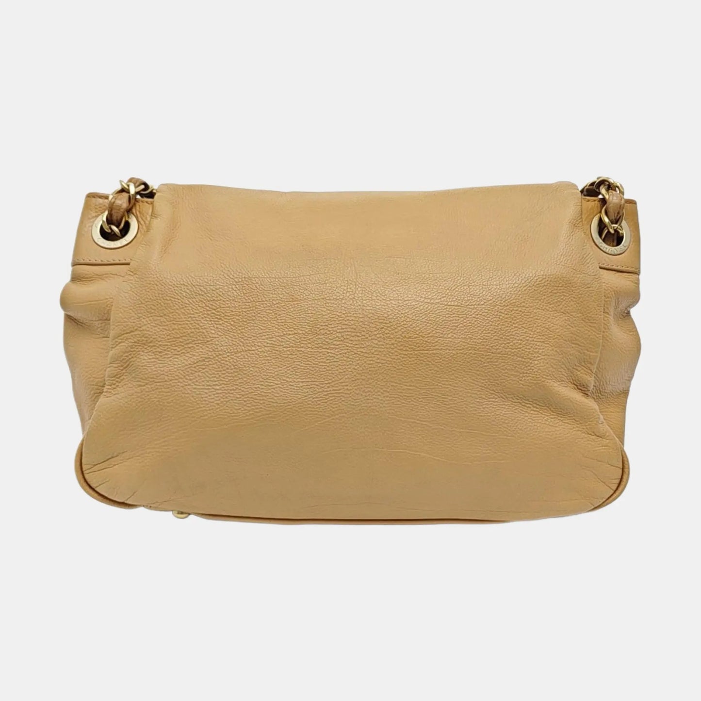 Chanel Beige Leather Shoulder Bag