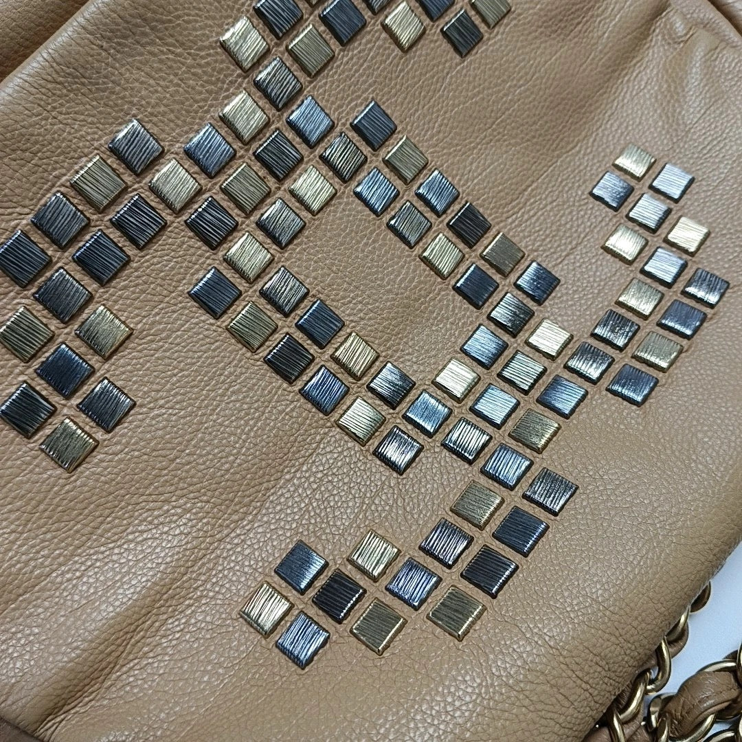 Chanel Beige Leather Shoulder Bag