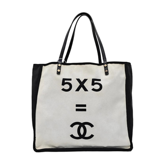 Chanel Small 5x5 Canvas Tote