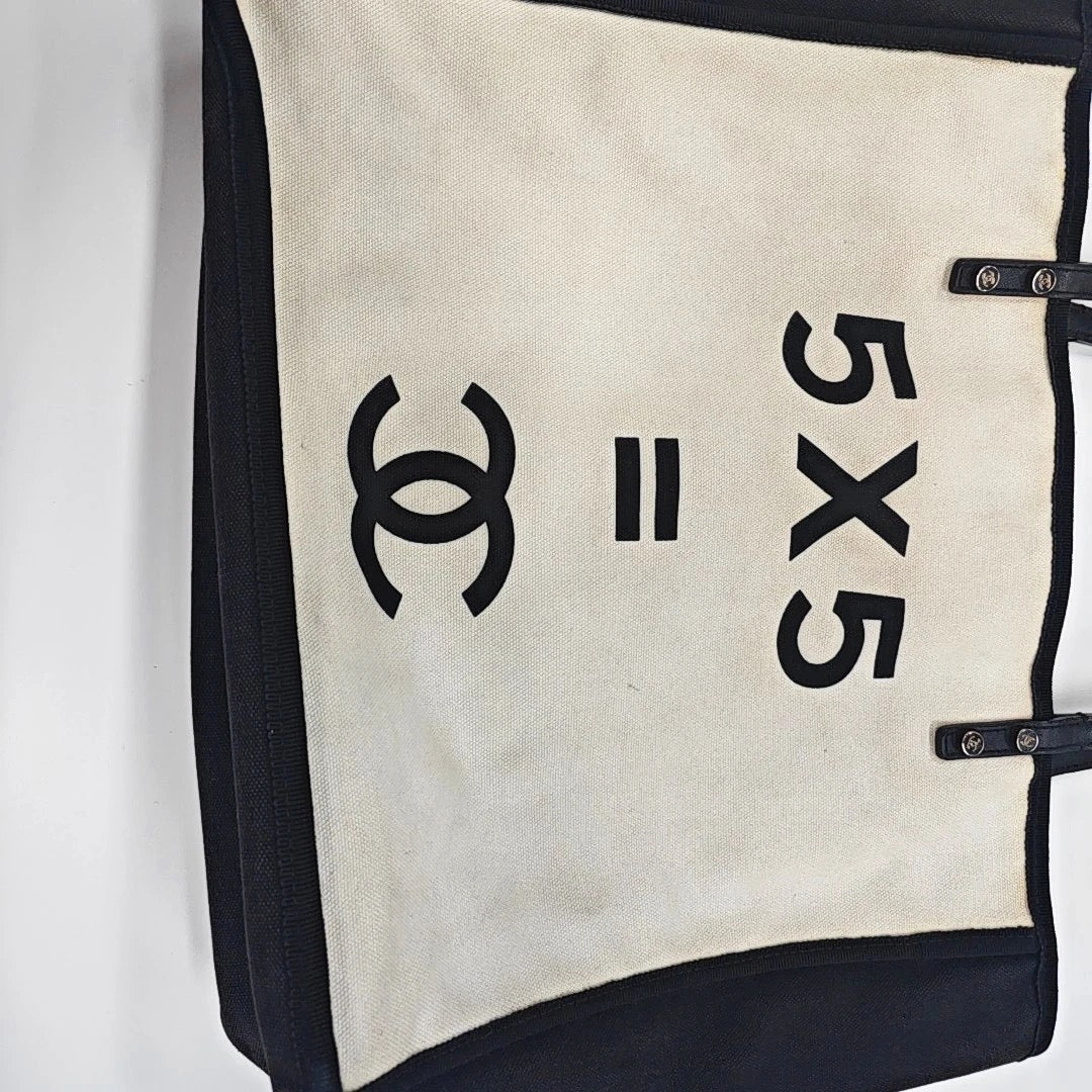 Chanel Small 5x5 Canvas Tote