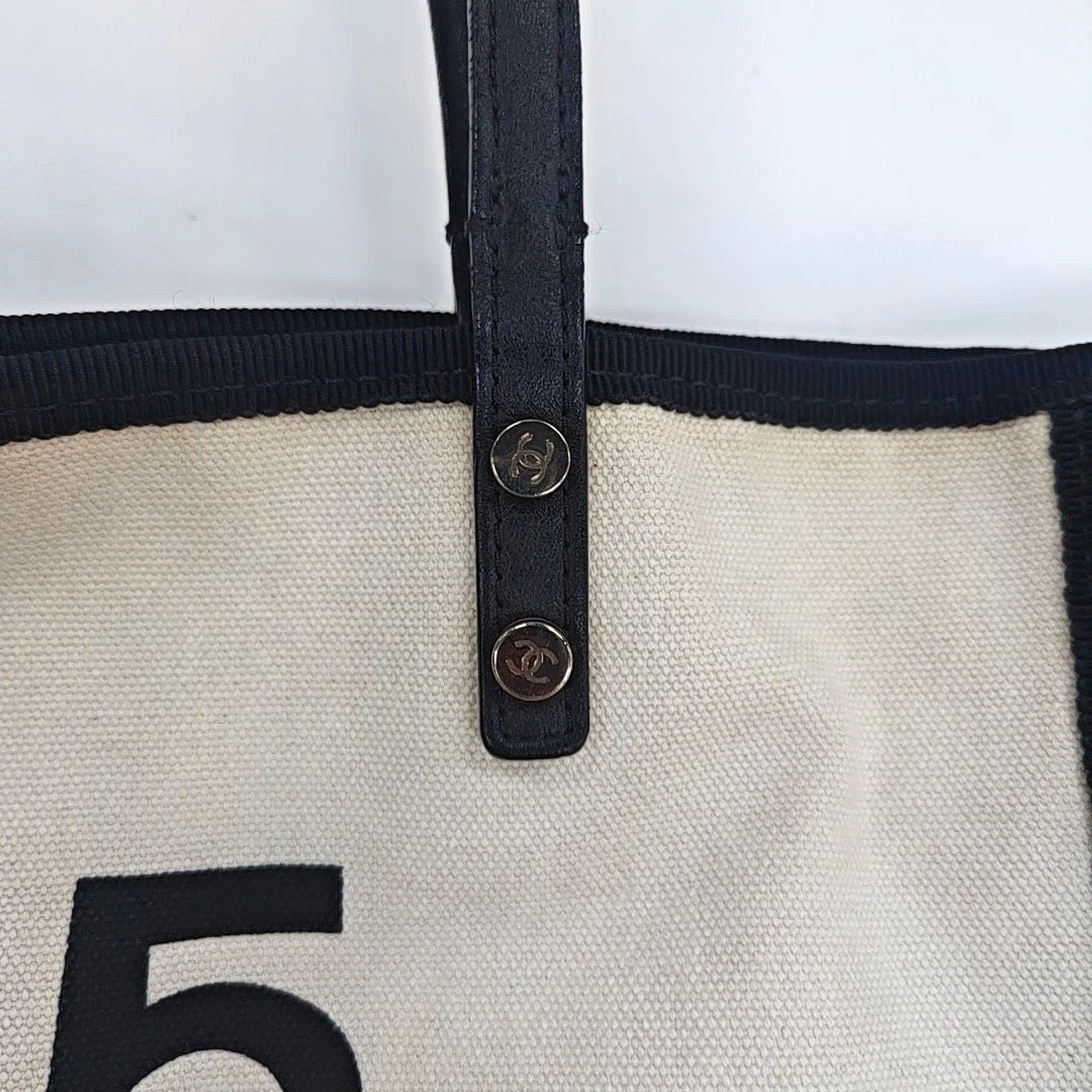 Chanel Small 5x5 Canvas Tote