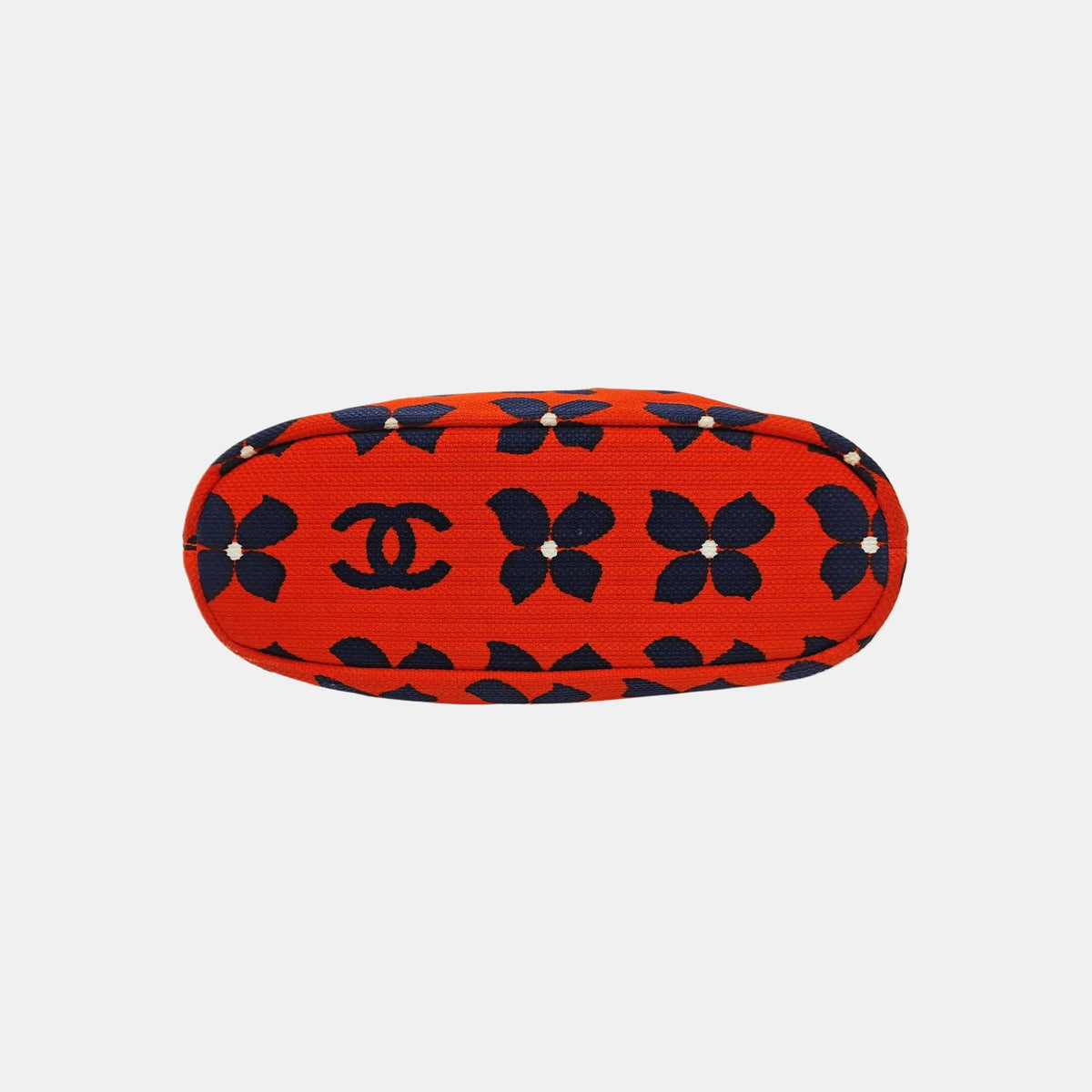 Chanel CC Canvas Red Handle Bag