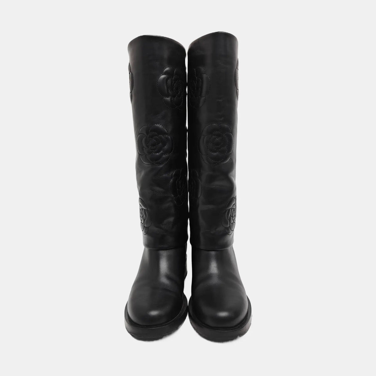 Chanel 2016 Interlocking CC Logo Riding Boots-37