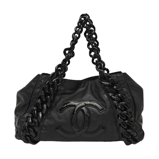 Chanel Chanel Black Leather Modern Chain East/West Tote