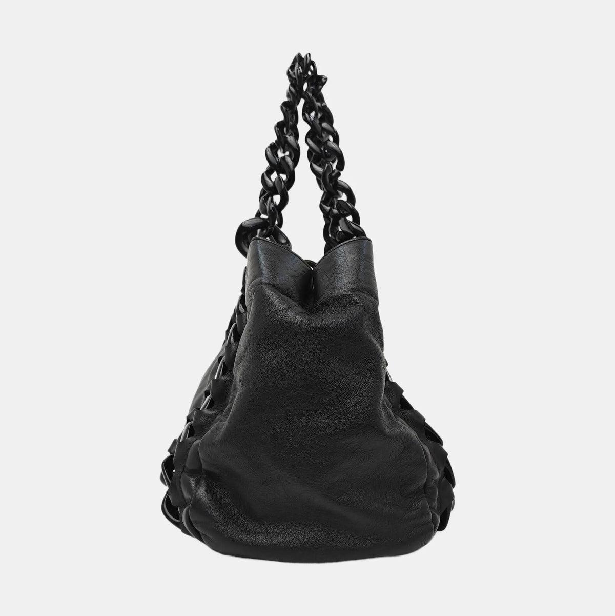 Chanel Chanel Black Leather Modern Chain East/West Tote