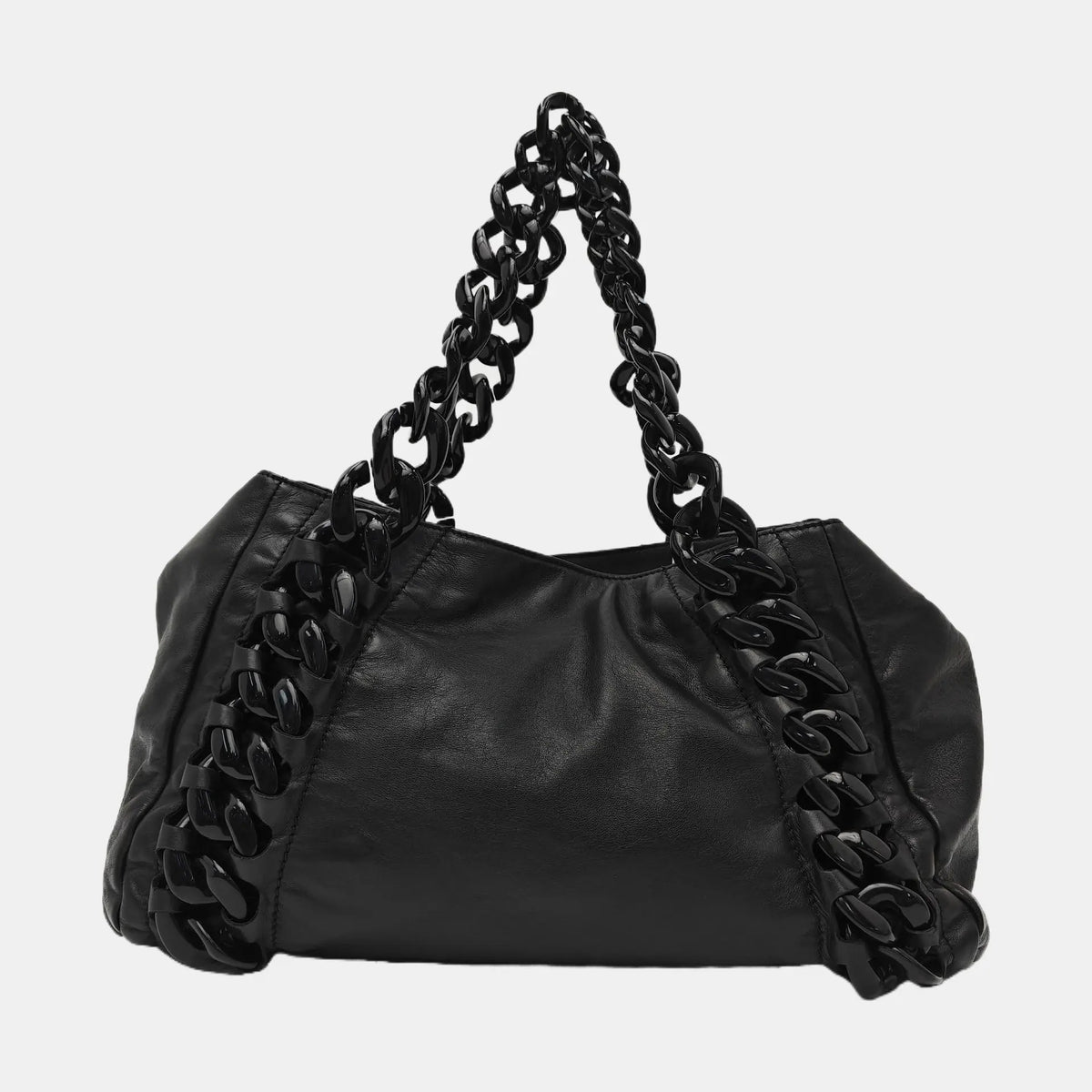 Chanel Chanel Black Leather Modern Chain East/West Tote