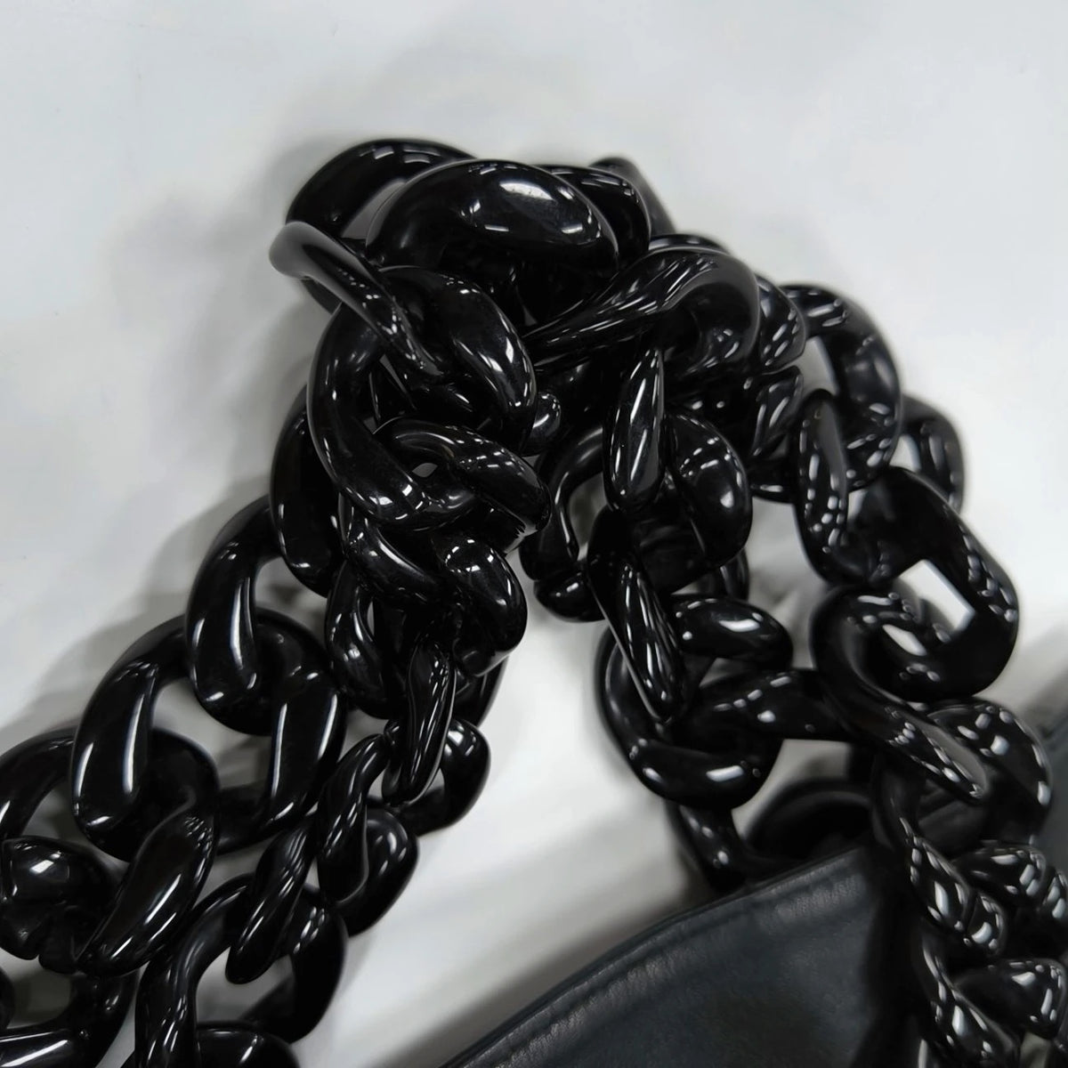 Chanel Chanel Black Leather Modern Chain East/West Tote