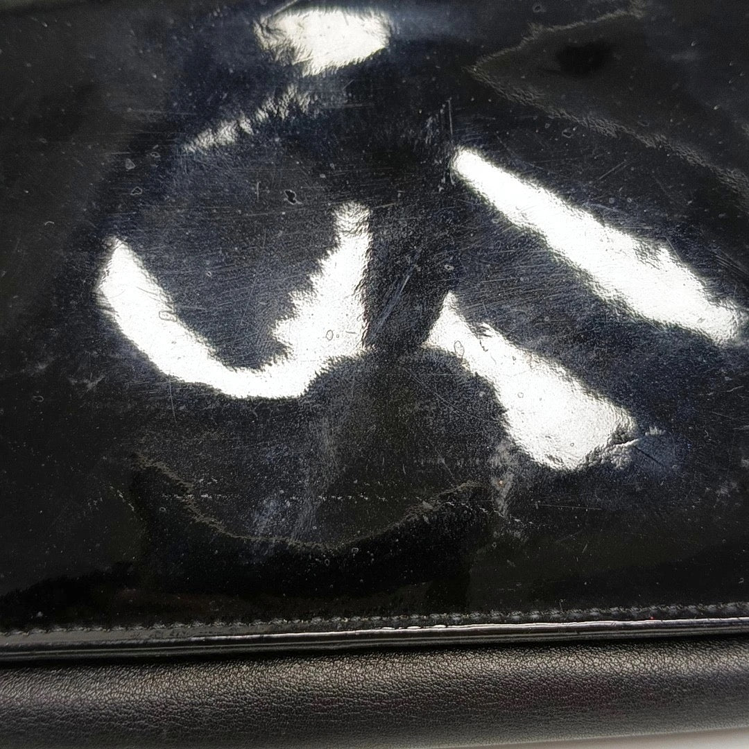 Chanel Patent Leather CC Patent Wallet On Chain
