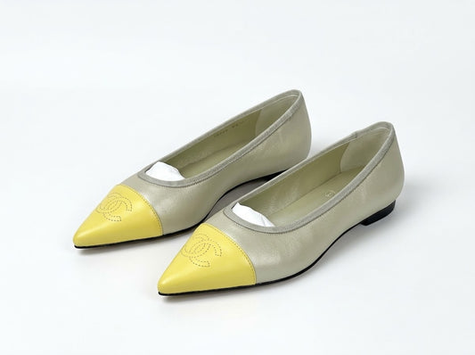 Chanel Yellow Ballet Flats-36