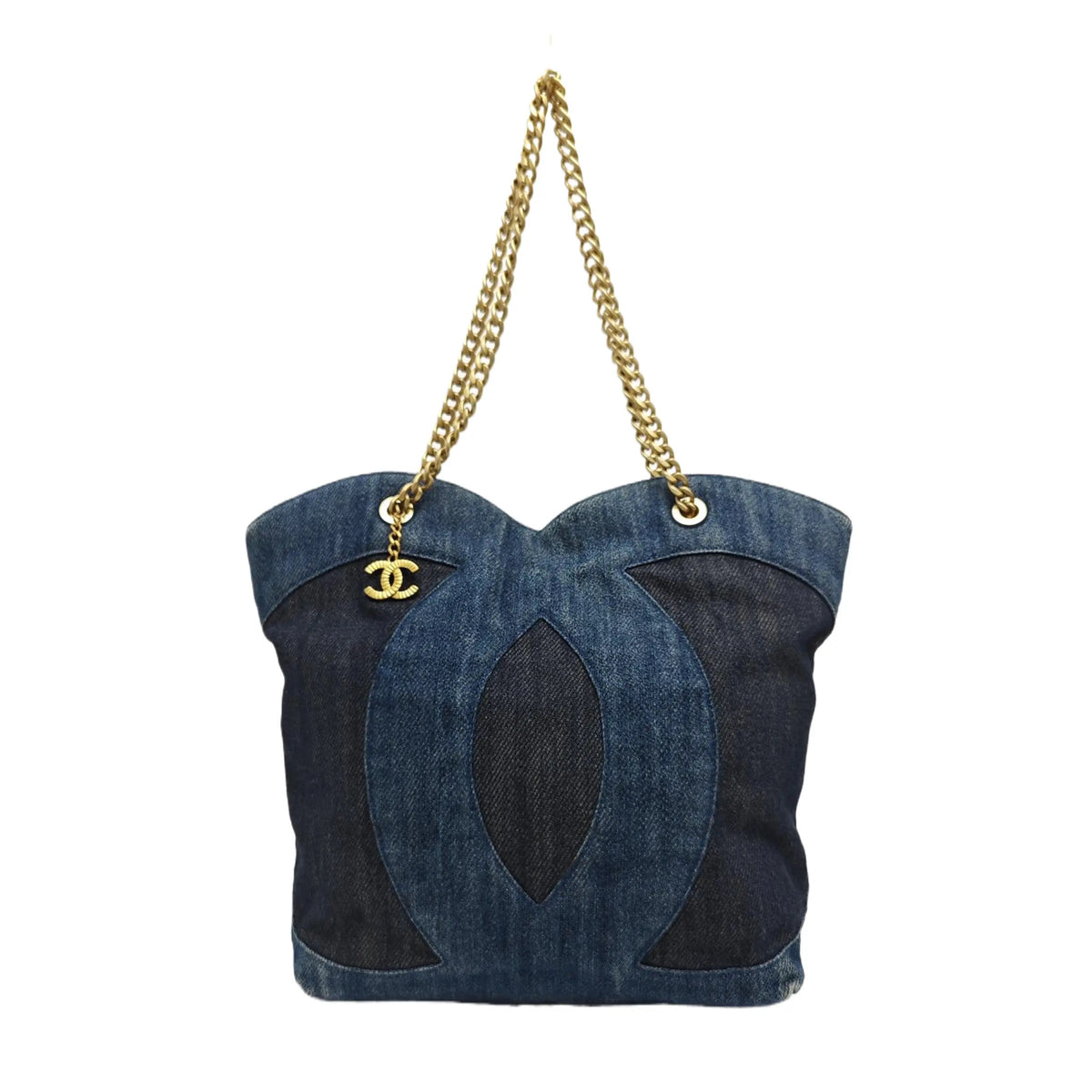Chanel Denim Two Tone Large Shopping Bag