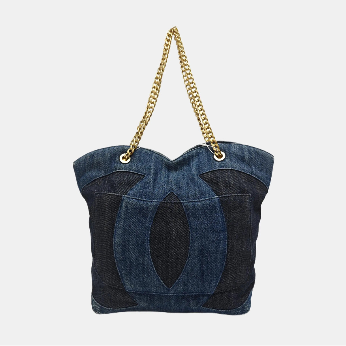 Chanel Denim Two Tone Large Shopping Bag