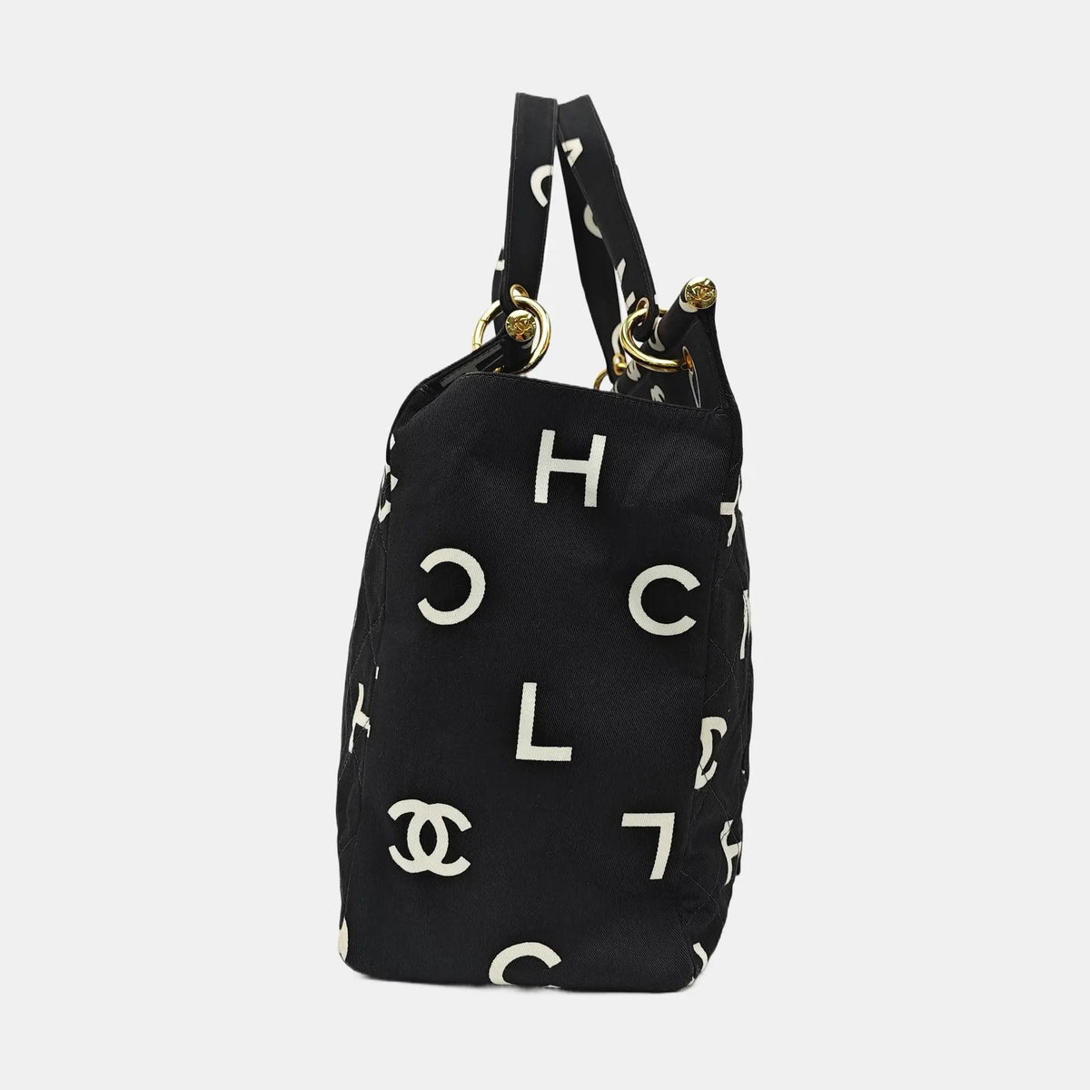 Chanel Logo Print Tote