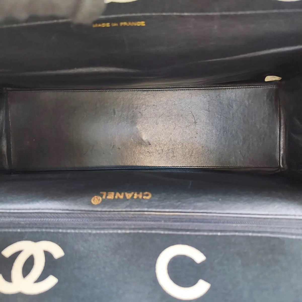Chanel Logo Print Tote