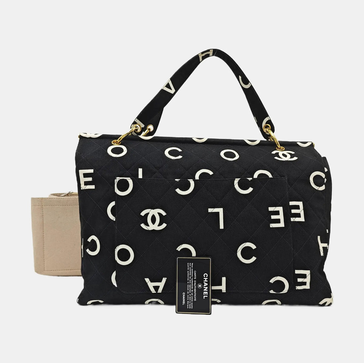 Chanel Logo Print Tote